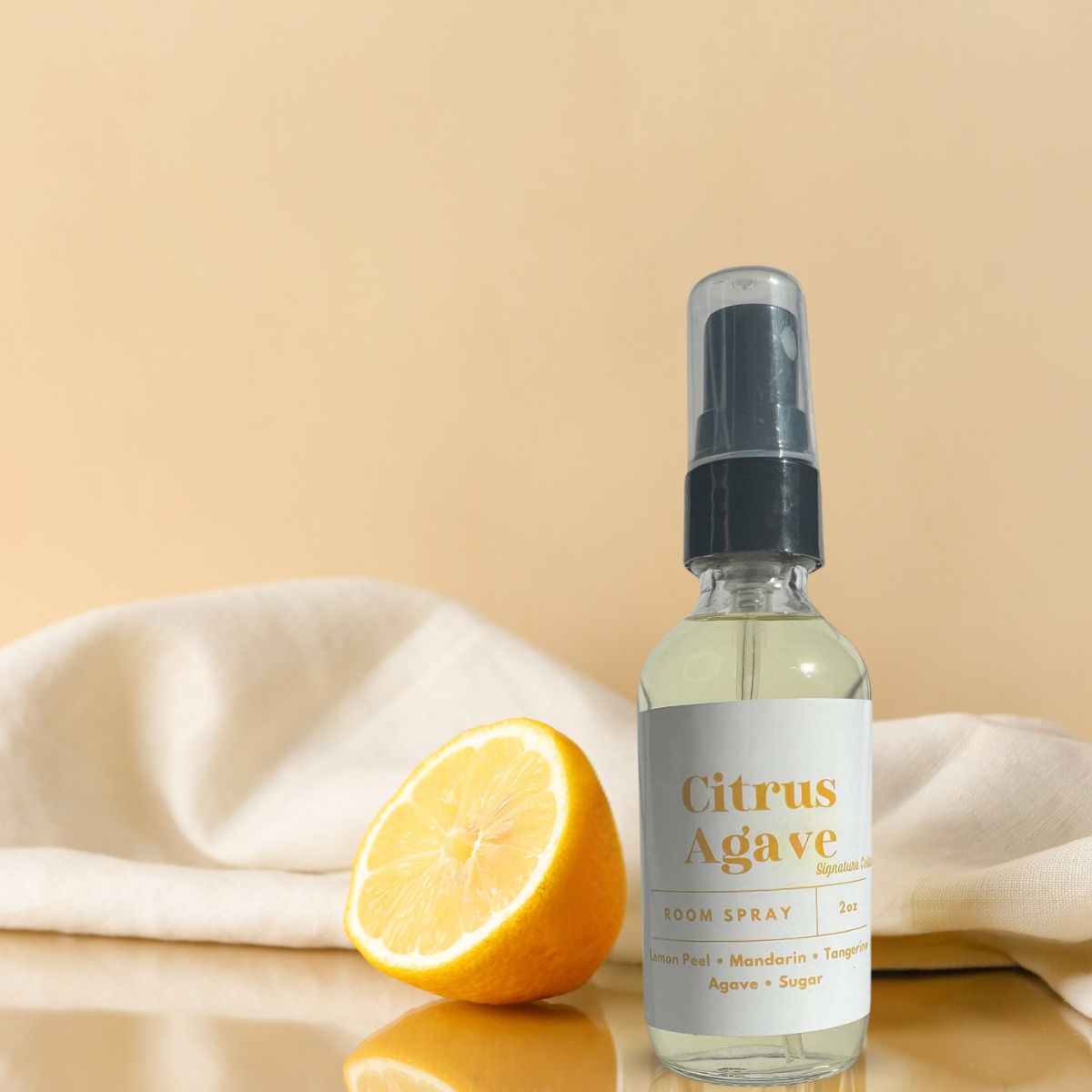 Fresh and vibrant, the Citrus Agave room spray brings a lively, invigorating scent to any room.