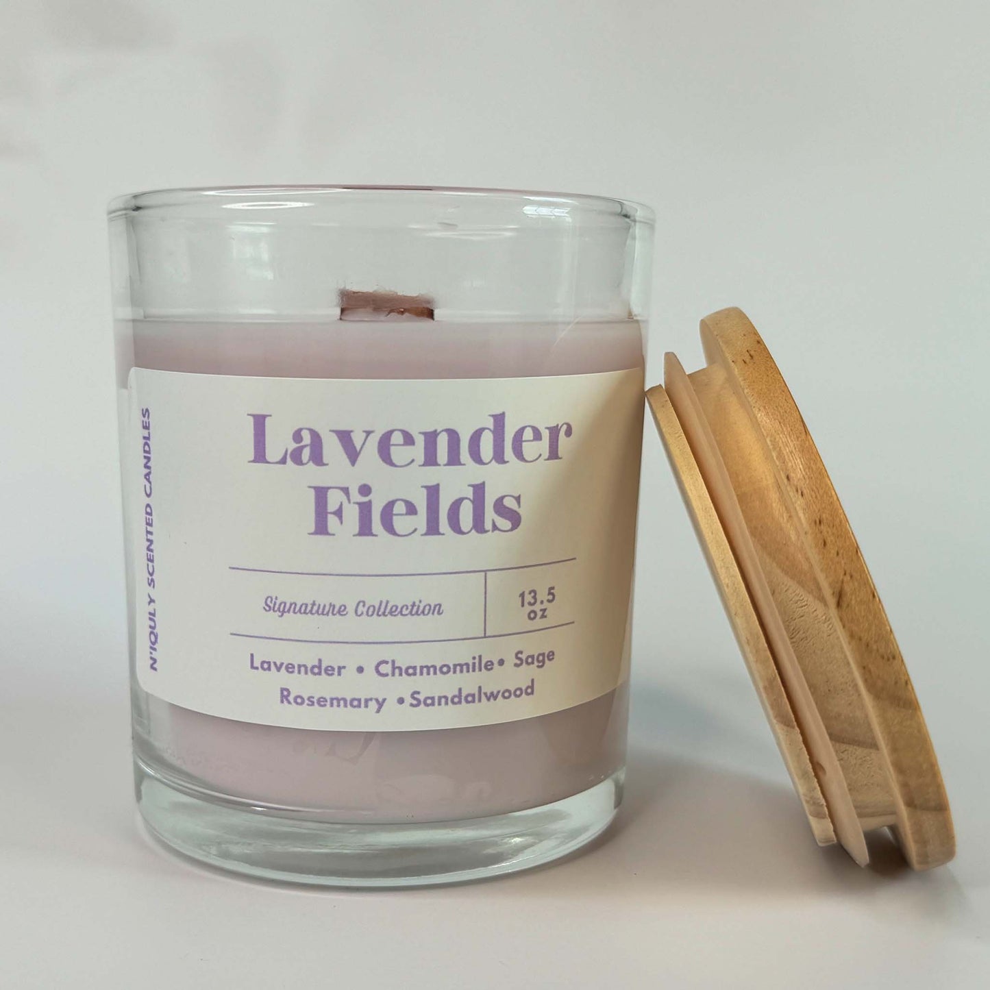 Lavender Fields candle with soothing fragrance