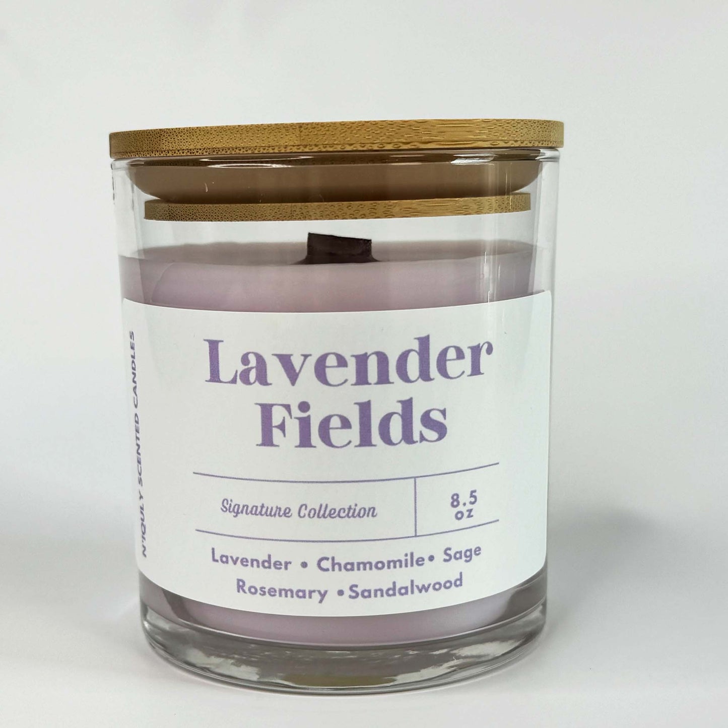 Floral-scented Lavender Fields candle for home.