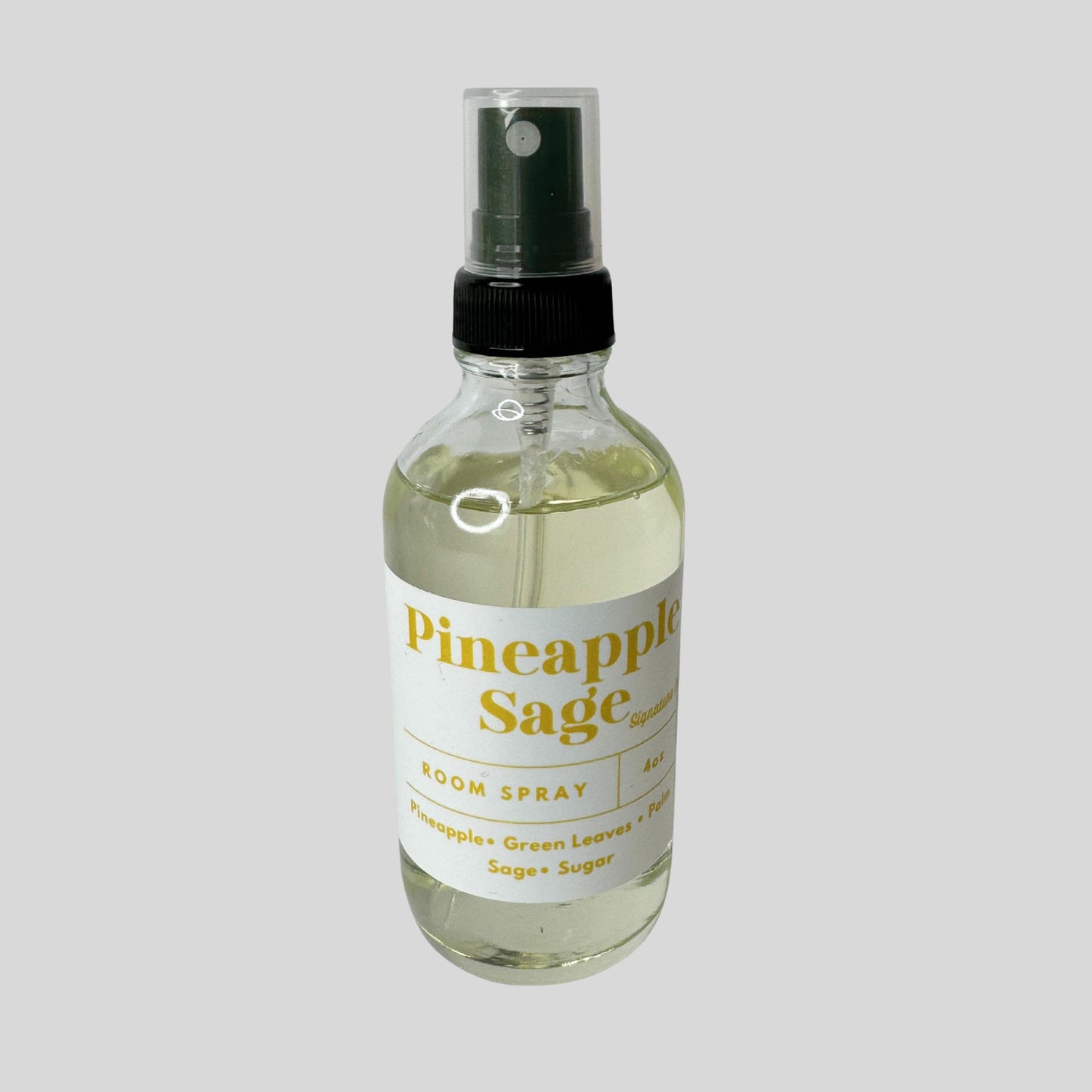 The Pineapple Sage room spray combines sweet pineapple and earthy sage to create a vibrant, refreshing atmosphere.
