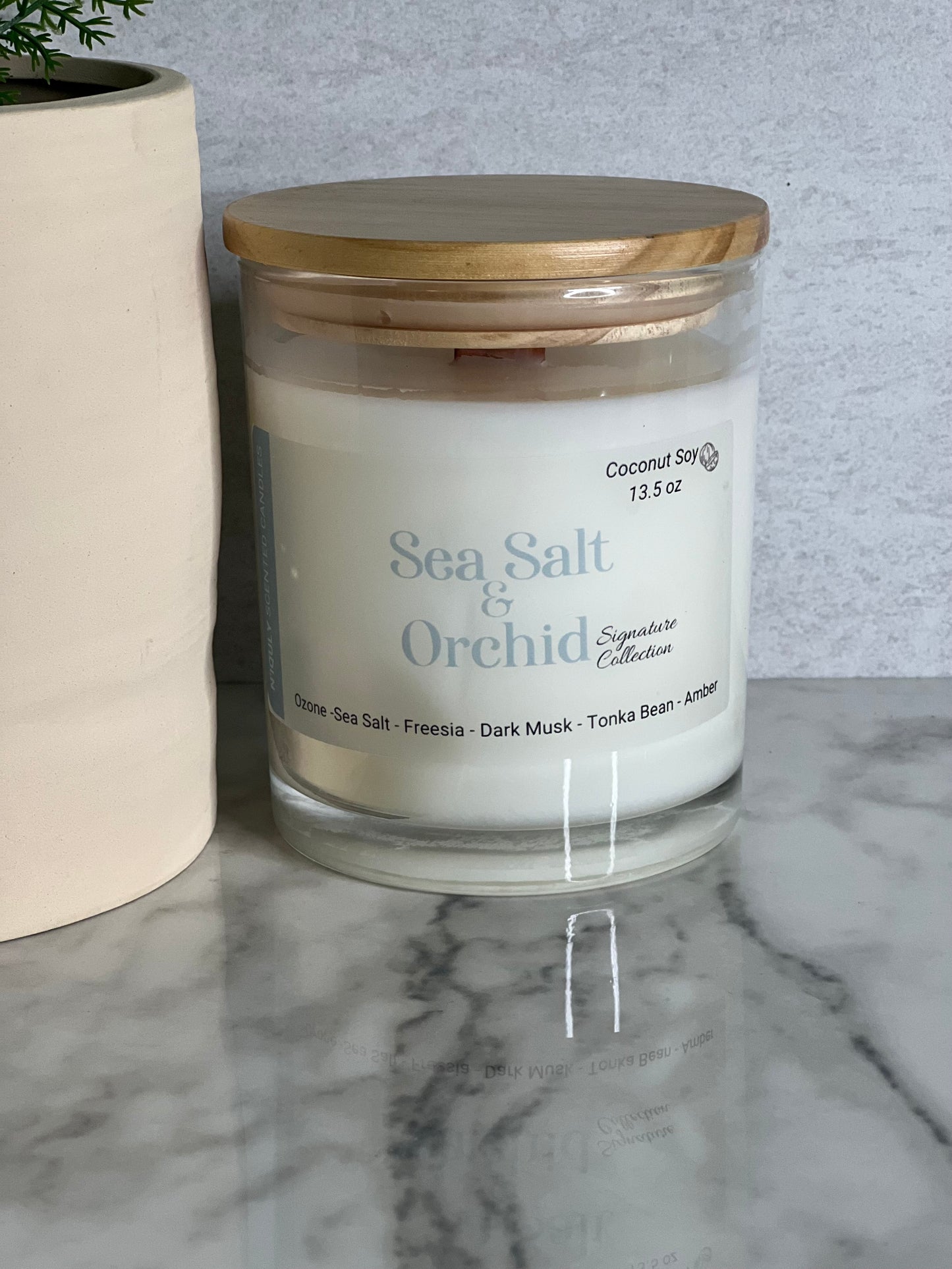 Sea Salt & Orchid Scented Candle