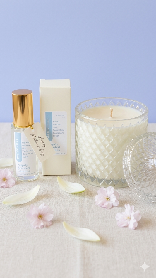 Water Lily Candle + Room Spray Bundle