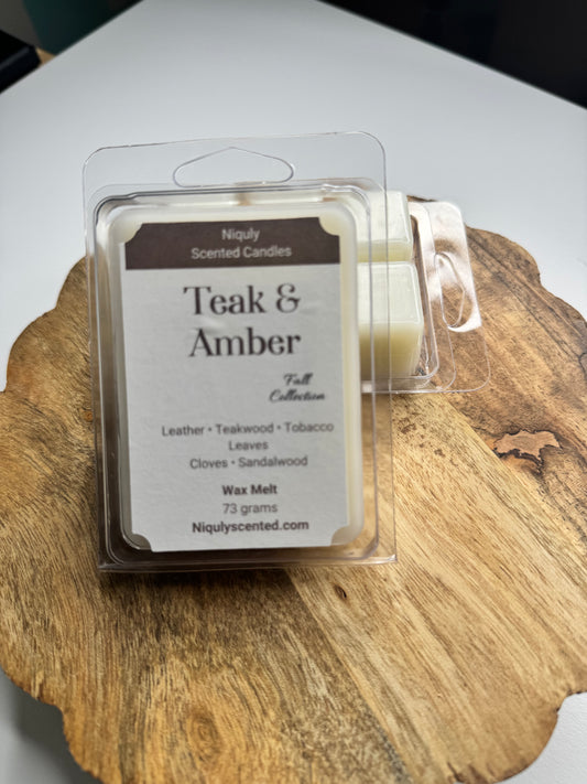 Teak & Amber Wax Melts