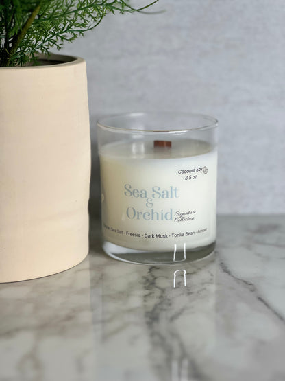 Sea Salt & Orchid Scented Candle