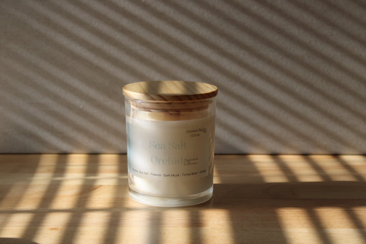 Sea Salt & Orchid Scented Candle