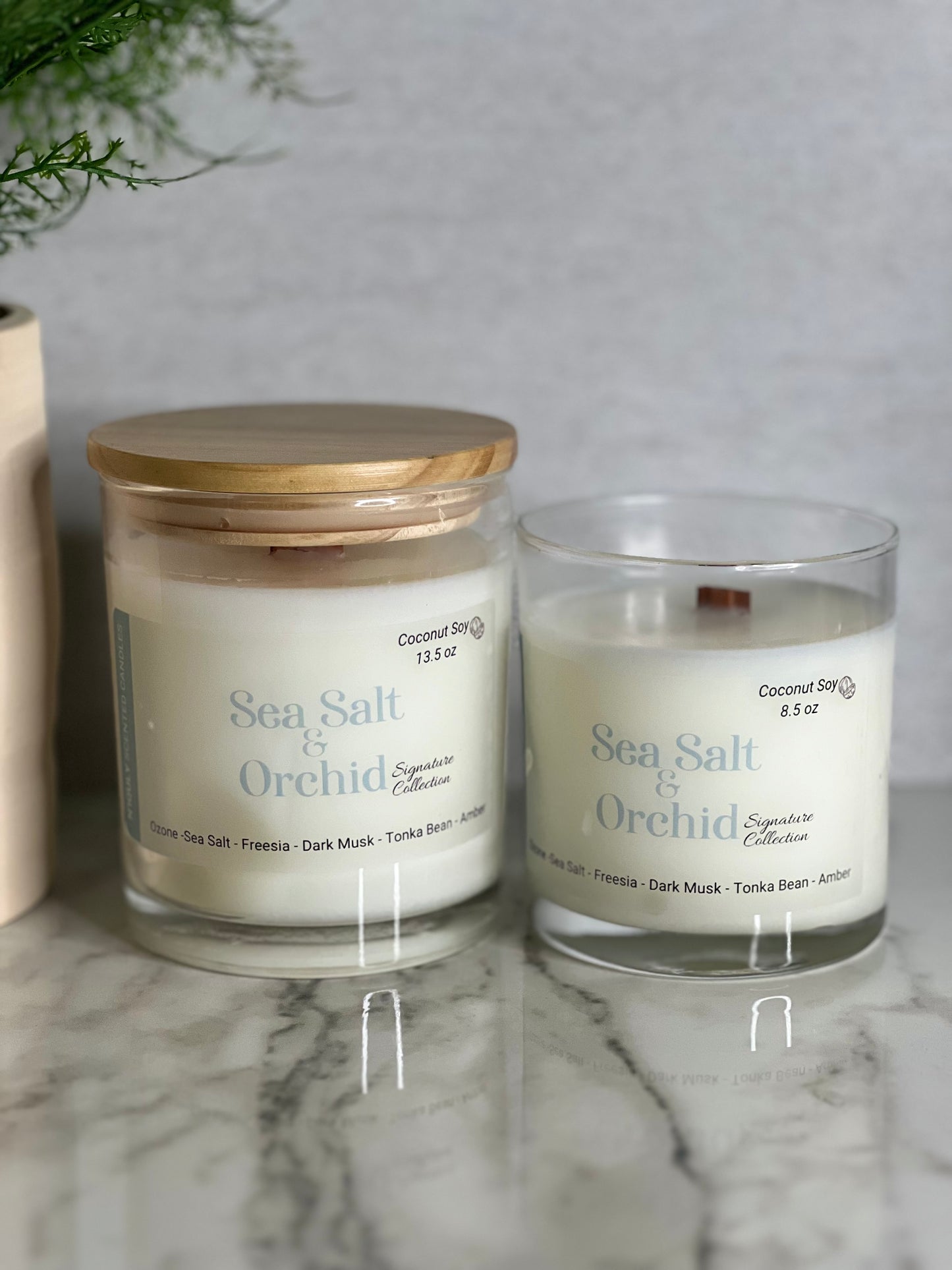 Sea Salt & Orchid Scented Candle