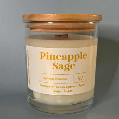 Fresh-scented Pineapple Sage candle for home décor